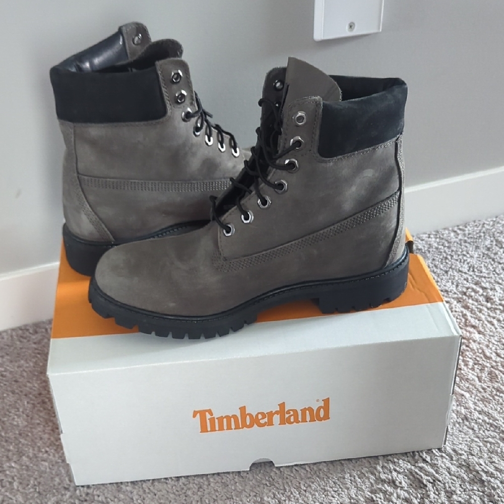 Timberland Men's Black and Gray Boots